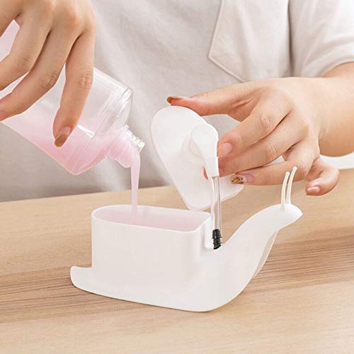 Giftock Plastic Snail-Shape Liquid Soap Dispenser Portable Snail Shape Liquid Soap Dispenser Hand Wash Dispenser Pump Push Type Good Looking Shampoo Dispenser For Hotel Kitchen Bathroom 120Ml