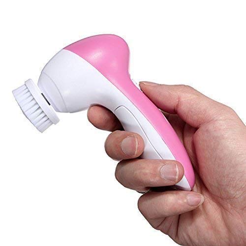 Giftock 5 in 1 Portable Electric Facial Cleaner Battery Powered Multifunction Massager, Face Massager, Beauty Massager, Facial Massager For Women (Multi Color)
