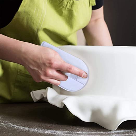 Giftock Plastic Cake Candy Pastry Decorating Icing Smoother Cream Scraper Fondant Polisher Finisher Cake Baking Finishing Tools