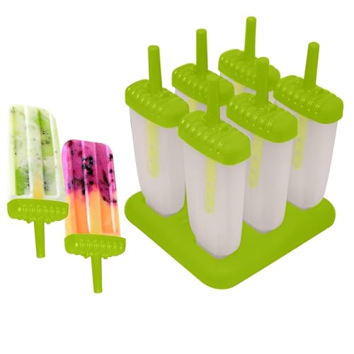 Giftock Ice Candy Moulds for Freezer Ice Pop Makers Plastic Reusable Kulfi Mould Set for Children and Adults- 100% Food Grade (Design -1)