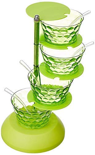 Giftock Multipurpose 360 Degree Rotating Spice Rack Storage Box Container for Kitchen, Pickle Tower Set (Multi)