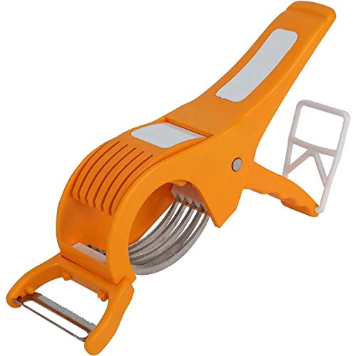 Giftock Multipurpose Slicer Cutter-Dual Stainless Steel Cutting Blades Spiral Slicer for Zucchini Spaghetti Noodles- Veg. Salad Maker Slicer for Kitchen (Watermelon Slicer)
