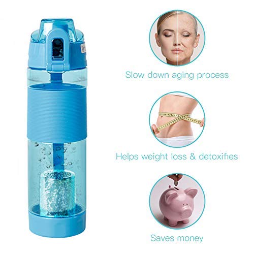 Giftock Alkaline Water Bottle Filter Rich Healthy and Anti Aging Flask Drink Minerals Water and Improves Skin Tone Water Purifier Plastic Bottle
