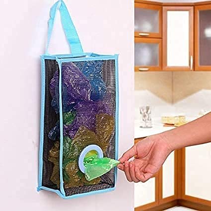 Giftock Wall Hanging Garbage Bags Recycle Breathable Storage Polythene Garbage Bags Kitchen Organizer Plastic Wall Mounted Rubbish Bag Container