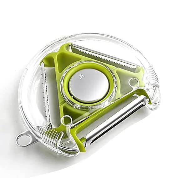 Giftock 3 in 1 Blade Peeler - 3 in 1 Vegetable Peeler, Multifunctional Fruit Peelers with 3 Blades Stainless Potato Peeler Stainless Steel Shredder Slicer for Cabbage, Apple, Carrot