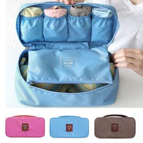 Giftock Multipurpose Waterproof Travel Storage Bag for Undergarments, Inner wear, Toiletries & Travels Cosmetics for Women Men Travel Pouch Kit Bag (Multi color)