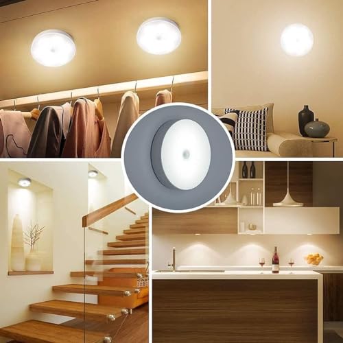 Giftock Motion Sensor Light for Home with USB Charging Wireless Self Adhesive LED Magnetic Motion Activated Light Motion Sensor Rechargeable Light Motion Activated (2)