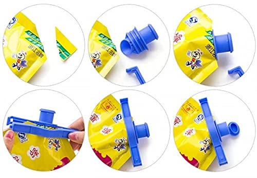 Giftock 2 Pcs Food Bag Sealing Clip Multi functional Food Preservation Seal Clip with Large Discharge Nozzle (Multi color)