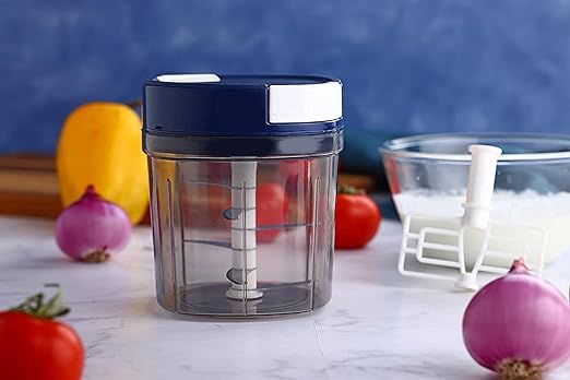 Giftock Kitchen 2 in 1 Vegetable & Dry Fruit Quick & Efficient Square Handy Chopper (650 ml) (Multicolor)