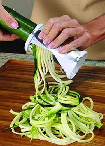 Giftock Multipurpose Slicer Cutter-Dual Stainless Steel Cutting Blades Spiral Slicer for Zucchini Spaghetti Noodles- Veg. Salad Maker Slicer for Kitchen (Watermelon Slicer)