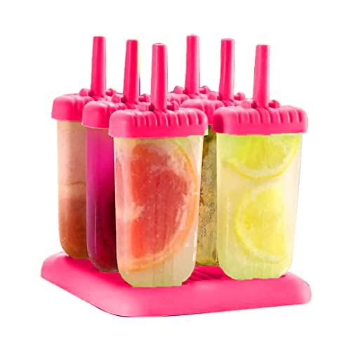 Giftock Ice Candy Moulds for Freezer Ice Pop Makers Plastic Reusable Kulfi Mould Set for Children and Adults- 100% Food Grade (Design -1)