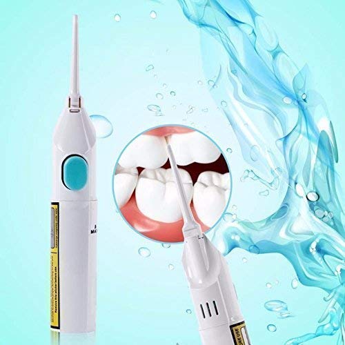 Giftock Speed Dental Care Water-Jet Flosser Tooth Pick Power Dental Cleaning Whitening Teeth Kit Power Floss Air Powered Dental Water Jet for Tooth Cleaner (White Coloured)