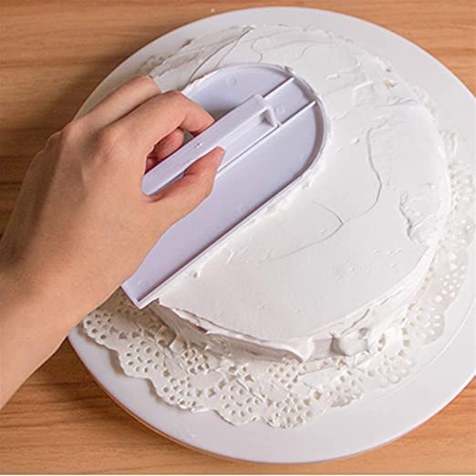 Giftock Plastic Cake Candy Pastry Decorating Icing Smoother Cream Scraper Fondant Polisher Finisher Cake Baking Finishing Tools