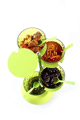 Giftock Multipurpose 360 Degree Rotating Spice Rack Storage Box Container for Kitchen, Pickle Tower Set (Multi)
