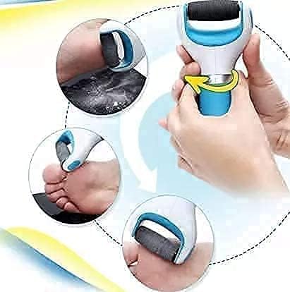 Giftock Dead Callus Remover Pedicure Device for Women Foot Scrubber for Dead Skin & Women Callus Remover for Feet Electronic Smooth and Soft Feet Scrubber Cracked Heels Remover (4-AA CELL INCLUDED)