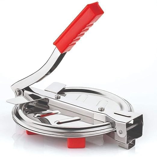 Giftock Puri Maker Press Machine with Handle | Stainless Steel 7.5 inch Puri Maker Press Machine with Handle Roti Press, Papad/Khakhra/Chapati Maker