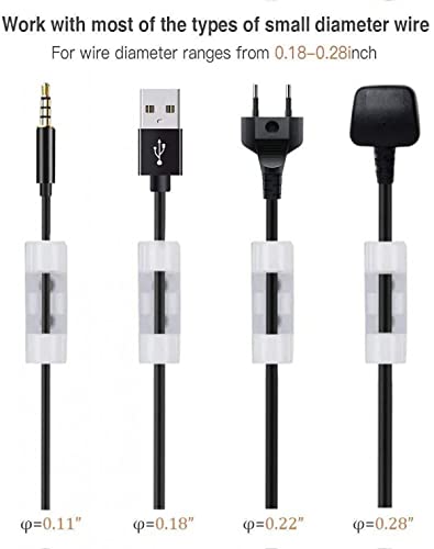 Giftock 16 PC Desktop Cable Organizer with Improved Stronger Adhesive Tape | Cable Manager, Wire Manager, Wire Clamp | Wire Clips for Cable for Wall, Wire Holder Clips Wall