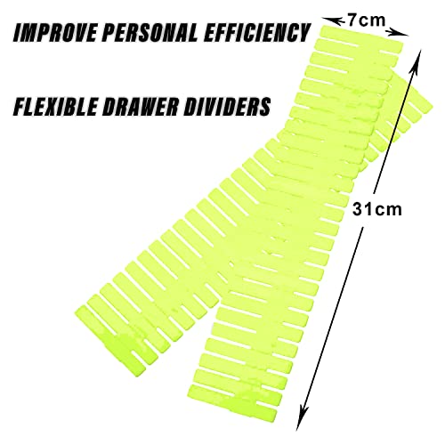 Giftock Drawer Divider|Plastic Adjustable Drawer Organizer|Flexible Drawer Dividers For Socks|Tie|Makeup|Kitchen|Dresser|Pack of 1|8 Pcs Set (Assorted)
