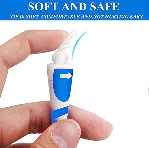 Giftock ABS and Silicone Smart Soft Spiral Swab Easy Earwax Removal Ear Cleaner (White) (b) (BLUE)