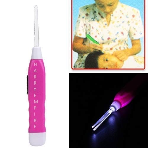 Giftock LED Flashlight Earpick for Ear wax remover and cleaner, Ear cleaning tools for kids and adults (Pack of-2, Multicolor)