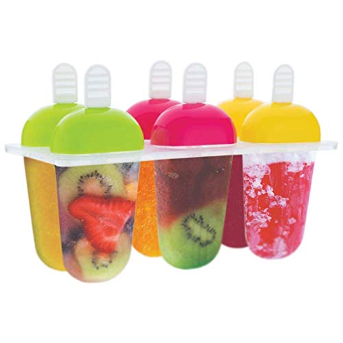 Giftock Ice Candy Moulds for Freezer Ice Pop Makers Plastic Reusable Kulfi Mould Set for Children and Adults- 100% Food Grade (Design -1)