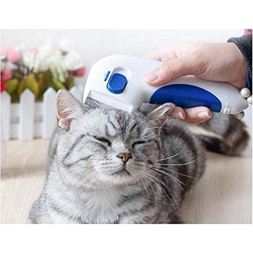 Giftock Square Portable Electric Flea Comb for Dog, Puppy, Cat, Kitten || Pet Comb for Removing Lice, Ticks and Flea