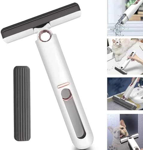 Giftock Mini Mop for Kitchen with Mini Sponges Squeeze Mop Folding Car Window Wall Cleaner Mini Mini Portable mop Desk Cleaner Brush Window Glass Sponge Cleaner Household Cleaning Tools