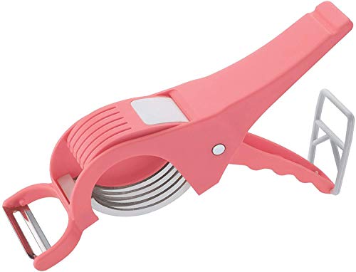 Giftock Multipurpose Slicer Cutter-Dual Stainless Steel Cutting Blades Spiral Slicer for Zucchini Spaghetti Noodles- Veg. Salad Maker Slicer for Kitchen (Watermelon Slicer)