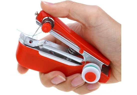 Giftock Mini Sewing Stitch Stitching Tailoring Machine for Garment Cloth Home Household Hand-Operated Manual Stapler Size