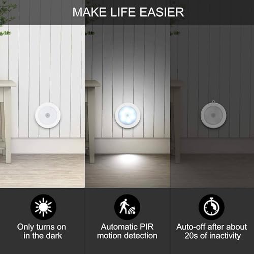 Giftock Motion Sensor Light for Home with USB Charging Wireless Self Adhesive LED Magnetic Motion Activated Light Motion Sensor Rechargeable Light Motion Activated (2)
