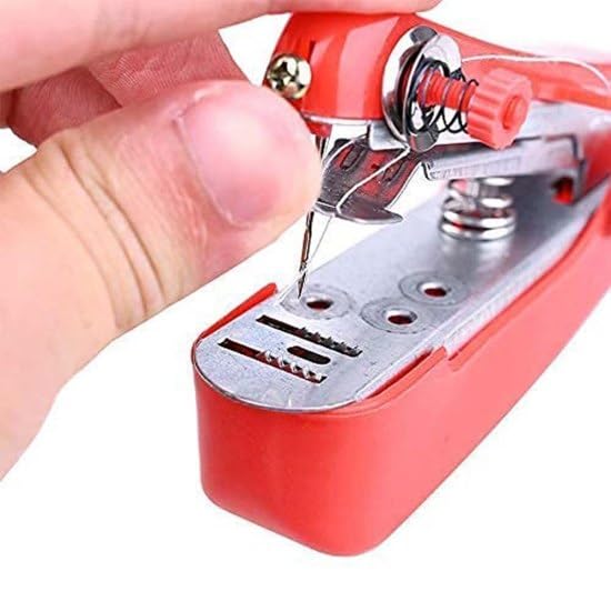 Giftock Mini Sewing Stitch Stitching Tailoring Machine for Garment Cloth Home Household Hand-Operated Manual Stapler Size
