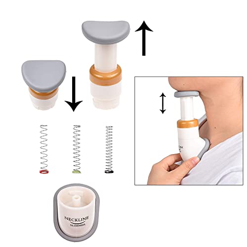 Giftock Neck Slimmer Double Chin Remover Reducer Face Lift Neck Manual Massager Neck Genie Elite Neckline Facial Flex Fitness Jawline Exerciser Shaper Equipment Toning System Men Women (neckline slimer)