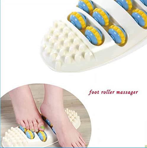 Giftock Oval Shape Foot Massager Roller Wheel Massager Feet Care Pain Relief With 4 Row Rollers Acupoint Relaxation Tool