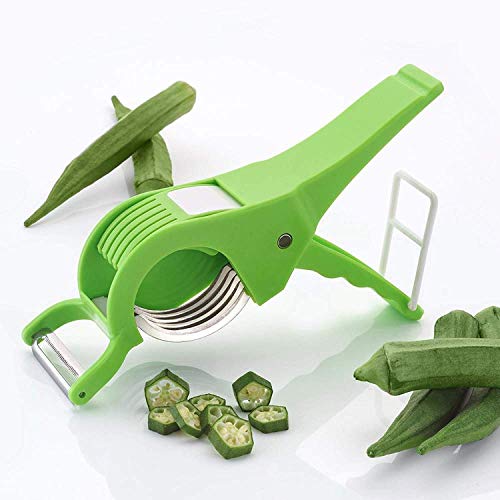 Giftock Multipurpose Slicer Cutter-Dual Stainless Steel Cutting Blades Spiral Slicer for Zucchini Spaghetti Noodles- Veg. Salad Maker Slicer for Kitchen (Watermelon Slicer)