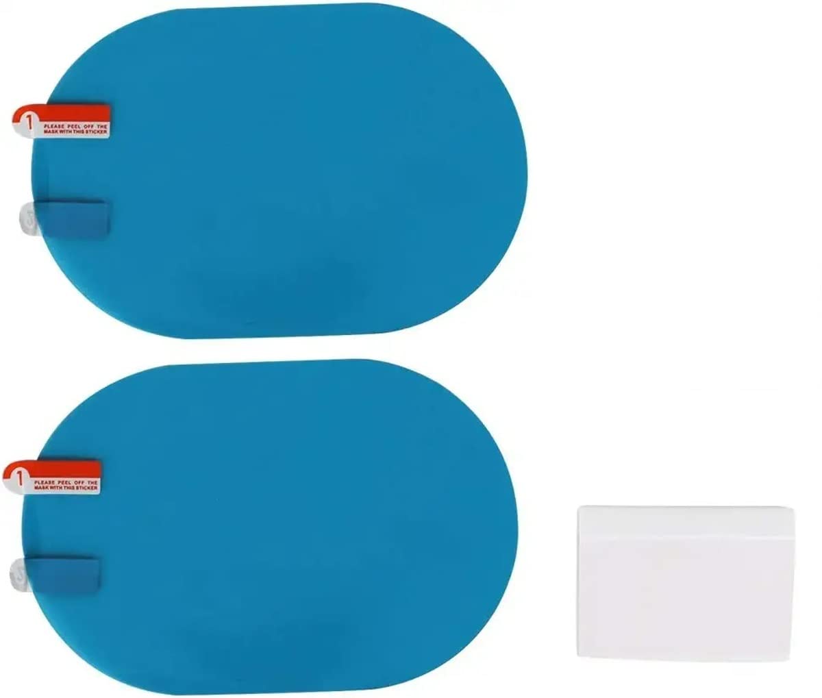 Giftock Rain Guard Waterproof Oval Anti Fog Rain Proof Film PET Material Accessories Right Car Mirror for All Vehicles - Set of 2