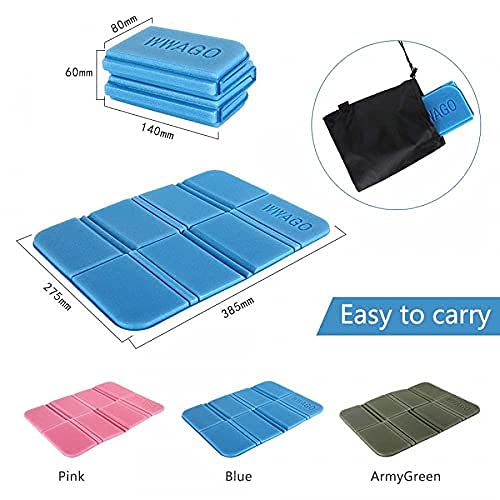Giftock Picnic Seat, Waterproof Foam Mat Foldable Folding Seat Cushion for Camping for Picnic(Pink)