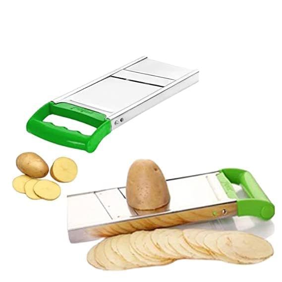 Giftock Multipurpose Slicer Cutter-Dual Stainless Steel Cutting Blades Spiral Slicer for Zucchini Spaghetti Noodles- Veg. Salad Maker Slicer for Kitchen (Watermelon Slicer)