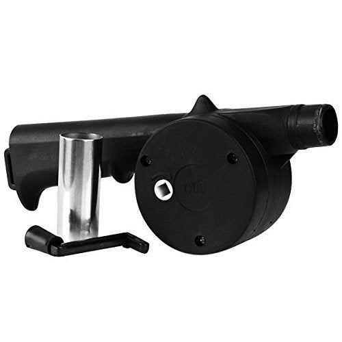 Giftock Glord Stainless Steel Standard Portable Hand Powered Bbq Fan Air Blower For Outdoor Camping Picnic Charcoal Grill Barbecue (Multicolour).