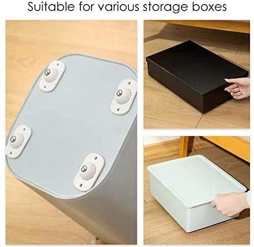 Giftock 16 Pcs Mini Swivel Casters Wheels,Stainless Steel Self Adhesive,360 Degree Rotation Pulley,Universal Wheels At The Bottom Of The Storage Box,Swivel Caster Wheels For Furniture
