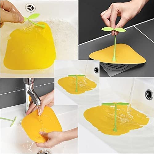 Giftock Bean Sprouts Floor Drain Toilet Floor Anti-Smell Cover Silicone Bean Sprouts Floor Sink Filter Sewer Deodorant Cover Silicone Filter Bathroom Hair Catcher Multicolor(1 PCS)
