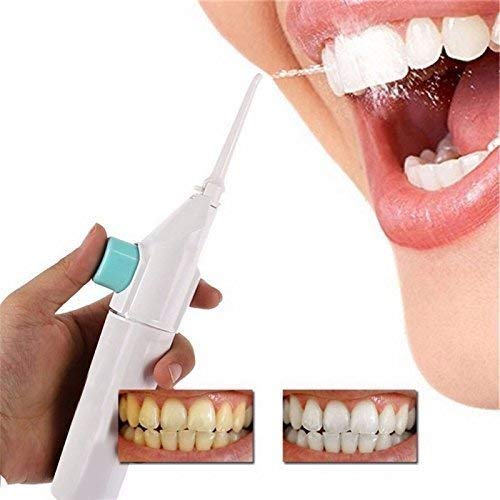 Giftock Speed Dental Care Water-Jet Flosser Tooth Pick Power Dental Cleaning Whitening Teeth Kit Power Floss Air Powered Dental Water Jet for Tooth Cleaner (White Coloured)