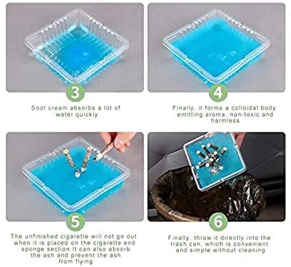 Giftock Disposable Smokeless Ashtray including Sand Cleaner Portable Air Purifier Smoke and Sand, Indoor Smoke and Odorless Cleaning Car Ashtray Cigarette Mud Ashtray (2)