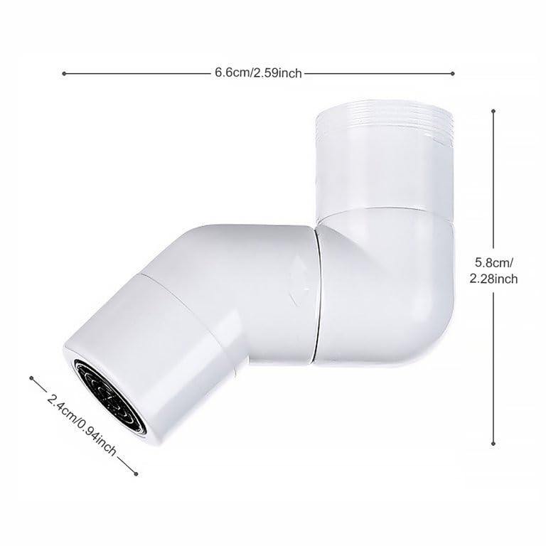 Giftock Universal Splash Filter Faucet 720 Degree Rotatable Plastic Silicone Sprayer Head with Wrench Household Tap Water Outlet Water Saving Tap Nozzle