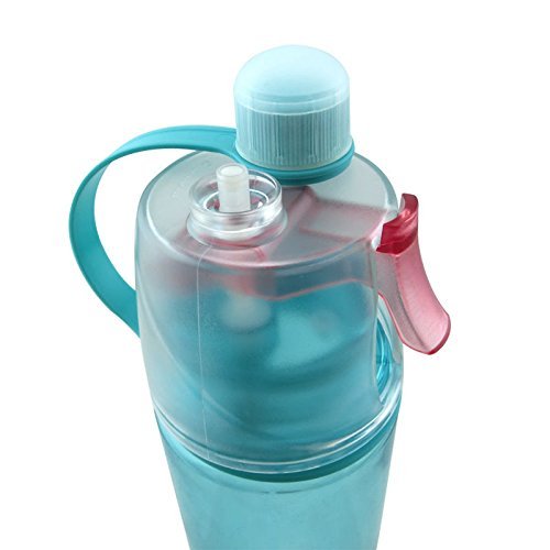 Giftock Polypropylene 2 In 1 Drink & Mist Water Bottle | Spray Water Bottle, 600 Ml (Assorted Color)