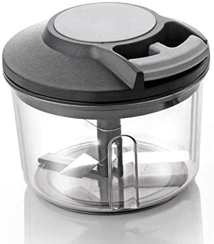 Giftock Plastic Manual Hand Pull Vegetable Chopper Blender with Large Capacity (Black, 650ml)