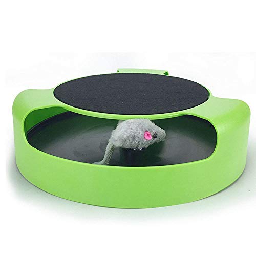 Giftock Best Interactive Toys for Cats - Motion Mouse/Mice and a Scratching Pad, Catch The Mouse, Catnip, Cat Scratcher Catnip Toy