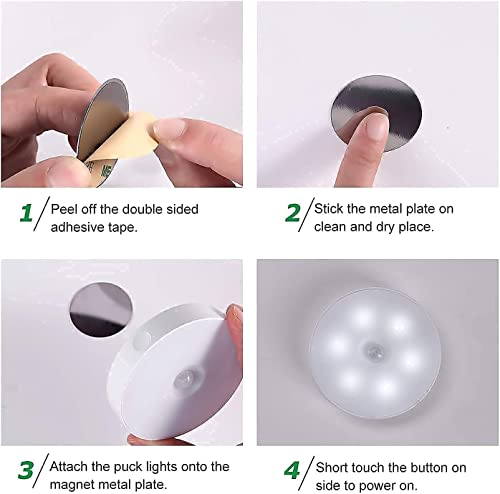 Giftock Motion Sensor Light for Home with USB Charging Wireless Self Adhesive LED Magnetic Motion Activated Light Motion Sensor Rechargeable Light Motion Activated (2)