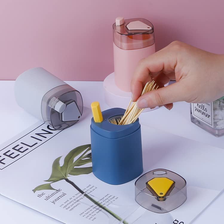 Giftock Toothpick Holder Dispenser, Pop-Up Automatic Toothpick Dispenser for Kitchen Restaurant Thickening Toothpicks Container Pocket Novelty, Safe Container Toothpick Storage Box
