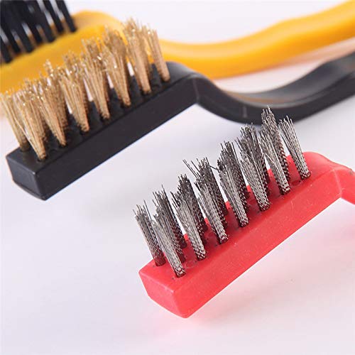 Giftocketail Set of 3 Pc Gas Cleaning Brush | Steel Brush | Wire Brush | Gas Stove Cleaning Brush | Kitchen Tools Cleaning Kit | Chimney Cleaning Brush | Burner Cleaner Brush | Pack of 1 (3pc each)