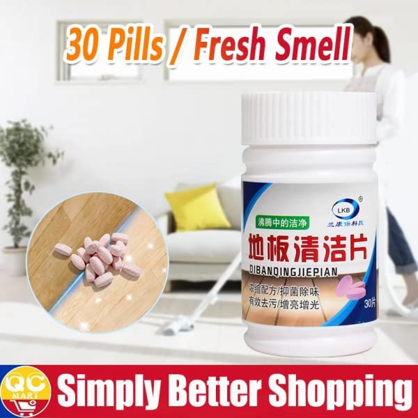 Giftock Floor Cleaning Tablets, Multi-Effect Cleaning Tablets, Soluble Concentrated Cleaner Tablets, Deep Decontamination Tablets, Quick Drying Natural Portable Fresh Smell (30pcs)